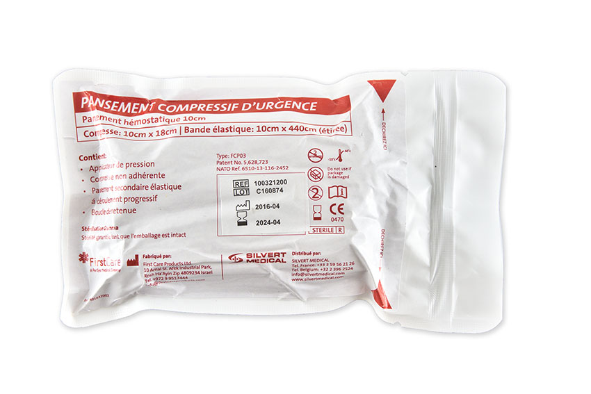 Pansements compressifs d'urgence CHUT 10 x 10 cm - Vitakit